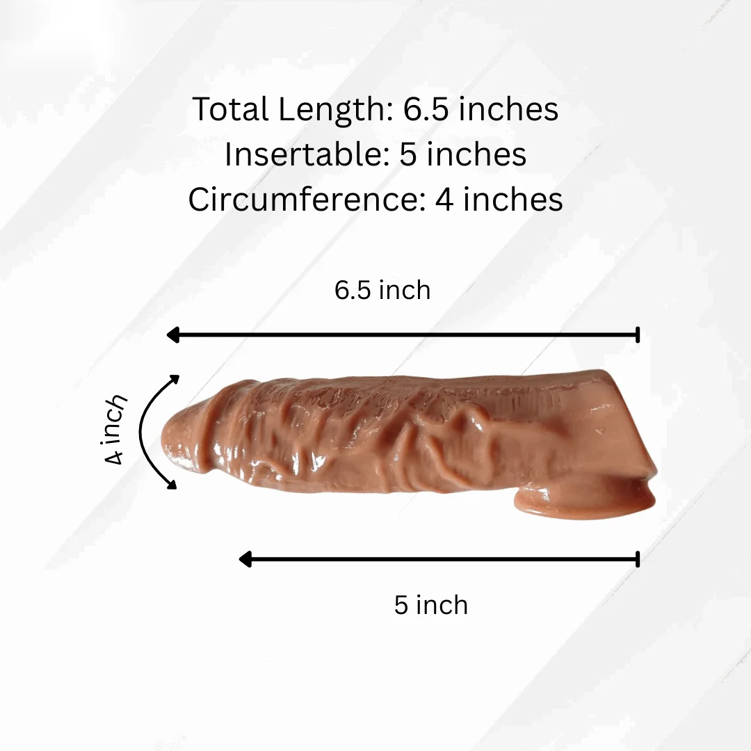FeelTheWellness Brown Silicone Penis Extending Sleeve