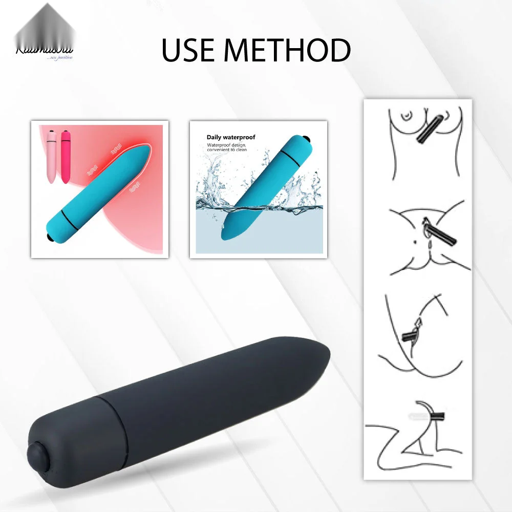 FeelTheWellness Mini Silicone Bullet Vibrator Red