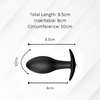 FeelTheWellness Black Silicone Remote Vibrating Anal Butt Plug