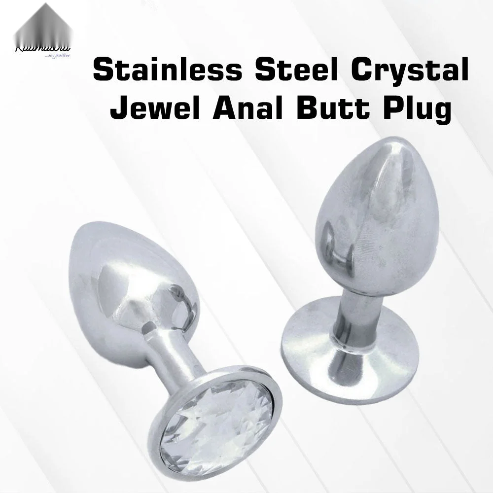 FeelTheWellness Stainless Steel Crystal Jewel Anal Butt Plug