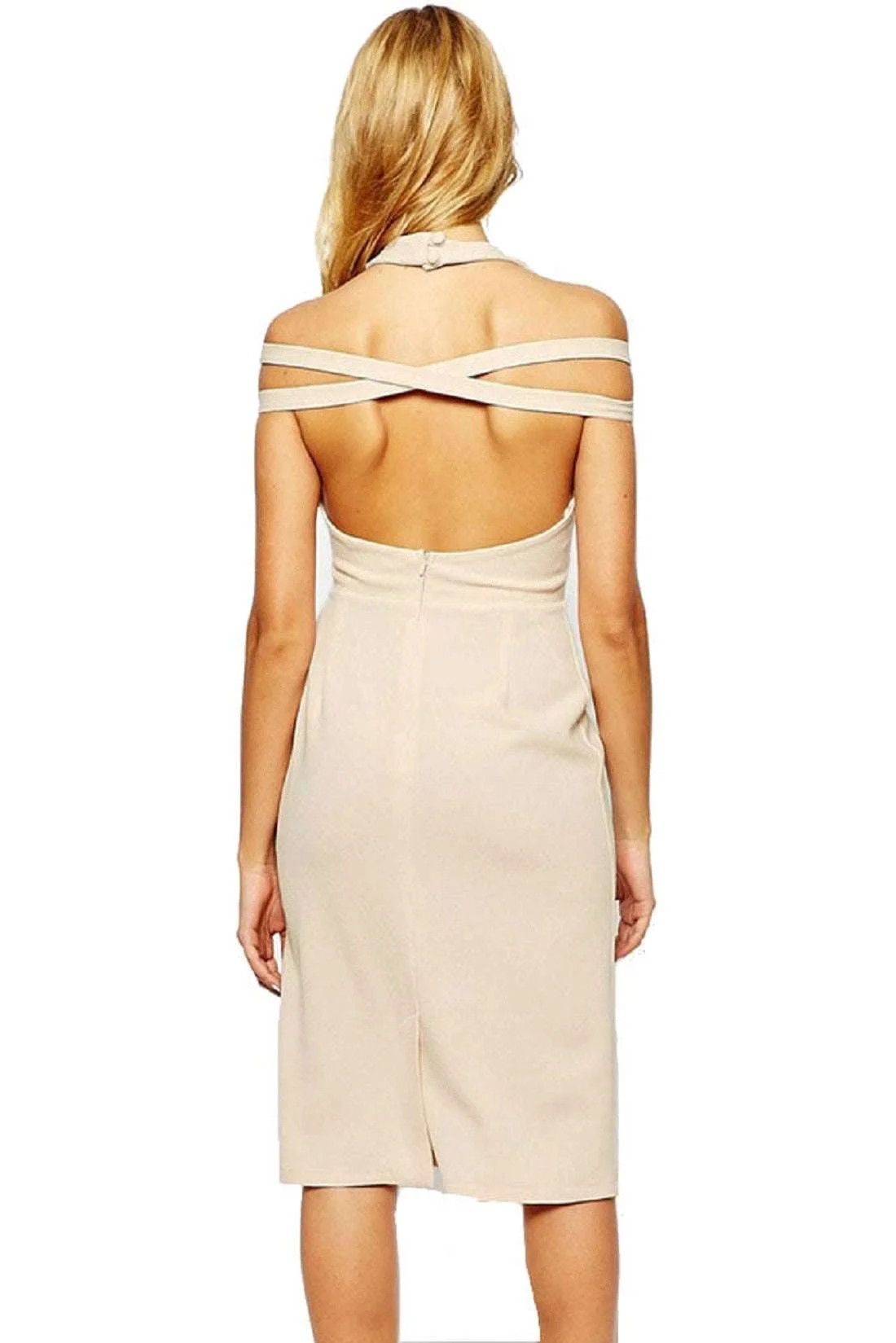 FeelTheWellness Pencil Fitting Sexy Shoulderless Dress