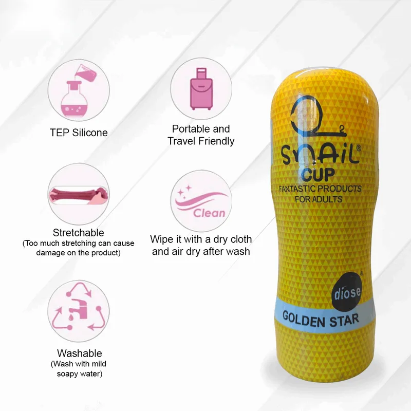Snail Flora Cup for Mens Mastubation on FeelTheWellness Blue