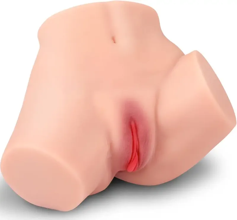 7LB Sex Doll Realistic Female Buttock - TPE Male Masturbator with Dual Channels (Vagina & Anus), Lifelike Skin Texture & Open-Leg Design